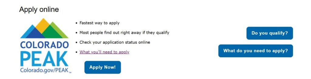 Colorado Medicaid Application
